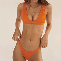 Dames effen bikini met minimalistisch design – tijdloos & vrouwelijk – Nerélya