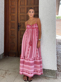 Sierlijke Maxi Zomerjurk met A-lijn Pasvorm – Elegant & Vrouwelijk – Capucine