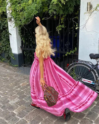 Sierlijke Maxi Zomerjurk met A-lijn Pasvorm – Elegant & Vrouwelijk – Capucine