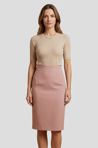 Dames Midi Rok met Hoge Taille en Tijdloze Pasvorm – Elegant & Veelzijdig – Coravelle