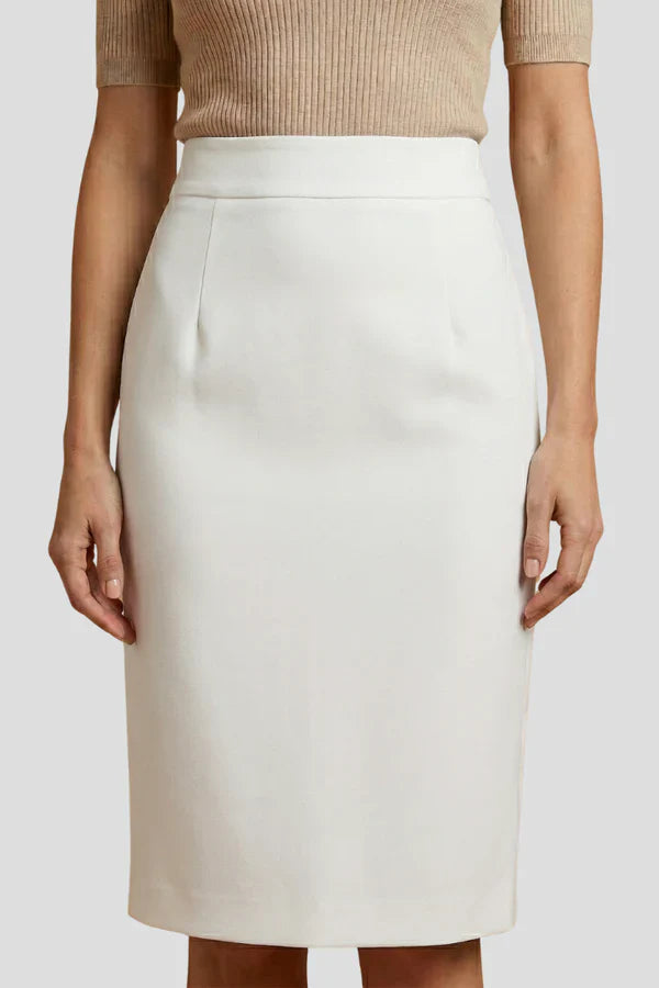 Dames Midi Rok met Hoge Taille en Tijdloze Pasvorm – Elegant & Veelzijdig – Coravelle