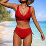 Bikini met Wrap-Front Top en Hoog Getailleerd Broekje – Verzorgd & Zomers – Cybèle