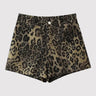 Dames Stretch Shorts met Luipaardprint