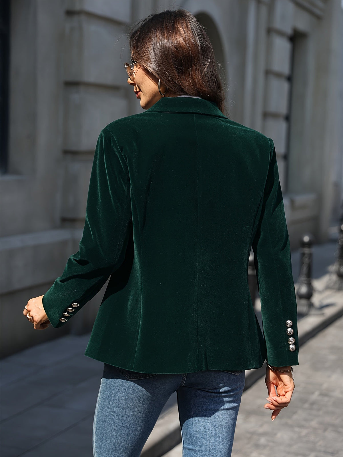 Dames Fluwelen Blazer met Elegante Pasvorm – Tijdloos & Verfijnd – Maelis