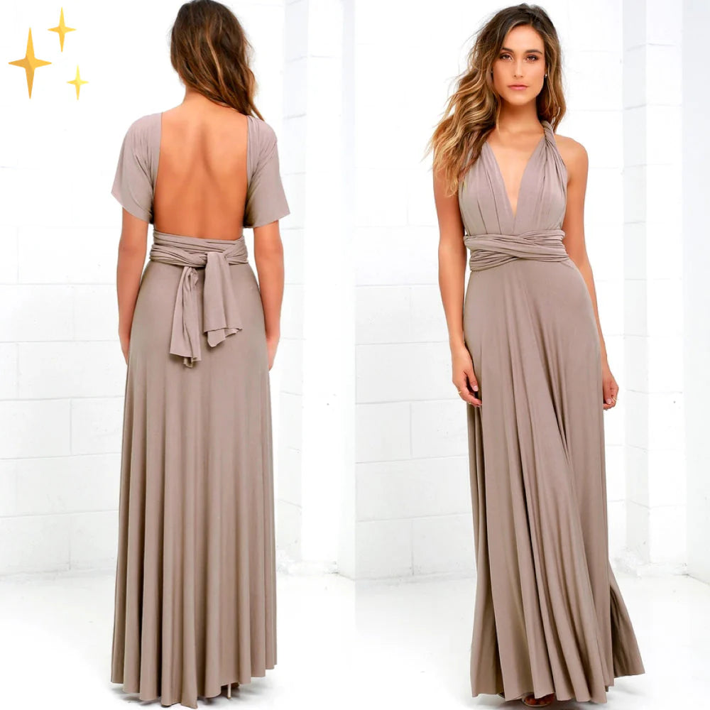 Dames multiway maxi wikkeljurk – elegant & veelzijdig – Élaréva
