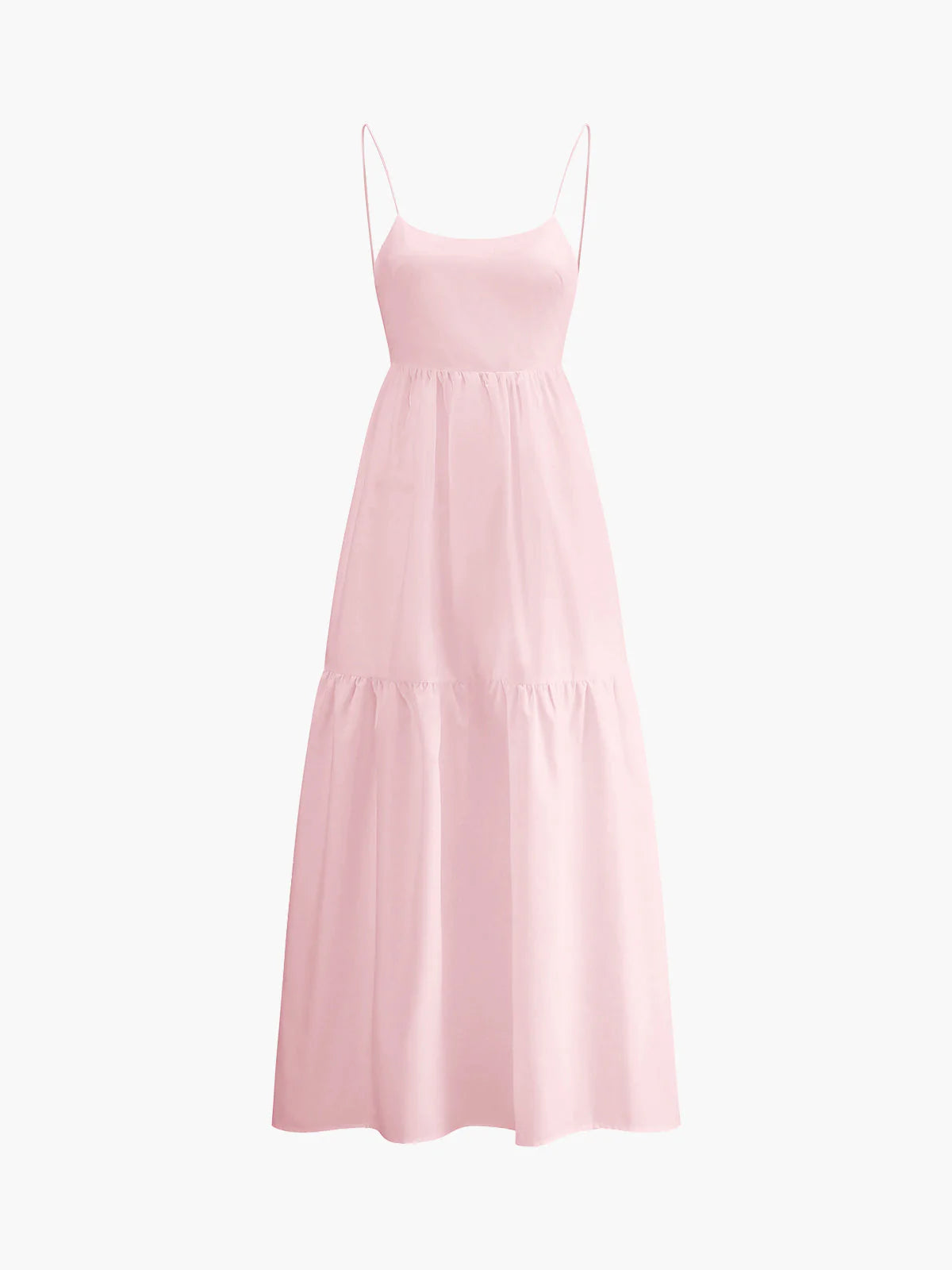 Maxi Jurk met Spaghetti Bandjes en Open Rug – Romantisch & Tijdloos – Éloane