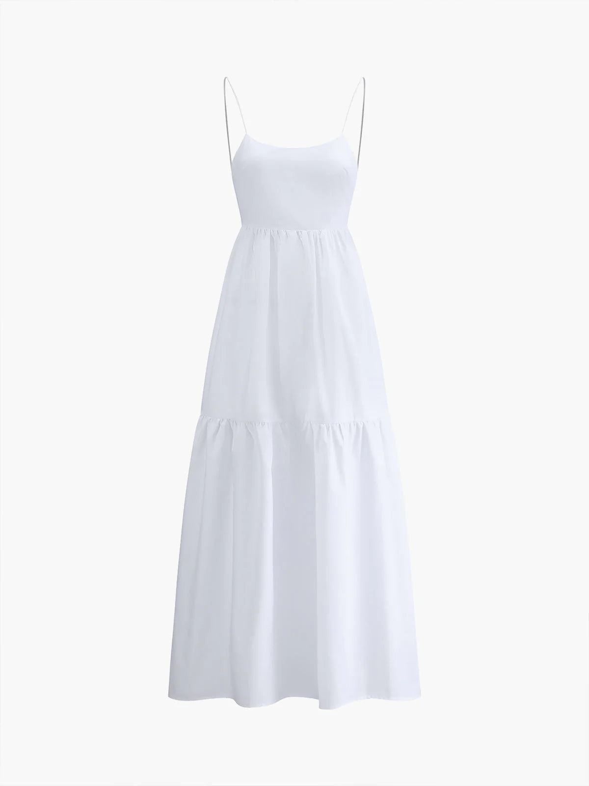 Maxi Jurk met Spaghetti Bandjes en Open Rug – Romantisch & Tijdloos – Éloane