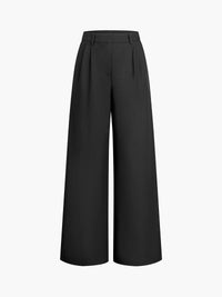 Elegante Wide-Leg Pantalon met Hoge Taille – Vloeiend & Veelzijdig – Eva