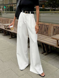 Elegante Wide-Leg Pantalon met Hoge Taille – Vloeiend & Veelzijdig – Eva