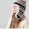 Gebreide Dames Oorflapmuts met Fair Isle Motief en Pluche Voering