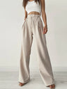 Pantalon met Hoge Taille, Strikceintuur en Wijde Pijpen – Elegant & Comfortabel – Floortje