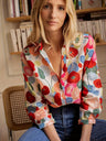 Dames blouse met bloemenprint en knoopsluiting – elegant & luchtig – Floréanne
