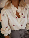 Blouse met Bloemenprint en Licht Aansluitende Pasvorm – Elegant & Vrouwelijk – Floriane