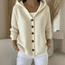 Gebreid Dames Vest Met Capuchon En Knoopsluiting