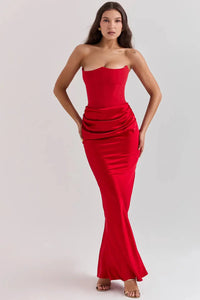 Strapless Bodycon Midi Jurk – Chic & Verleidelijk – Ghislaine