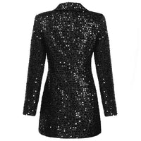Dames blazerjurk met glanzende finish – chic & modern – Oréliane