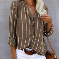 Gestreepte Blouse met Lange Mouwen – Casual Chic & Veelzijdig – Hanne