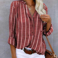 Gestreepte Blouse met Lange Mouwen – Casual Chic & Veelzijdig – Hanne