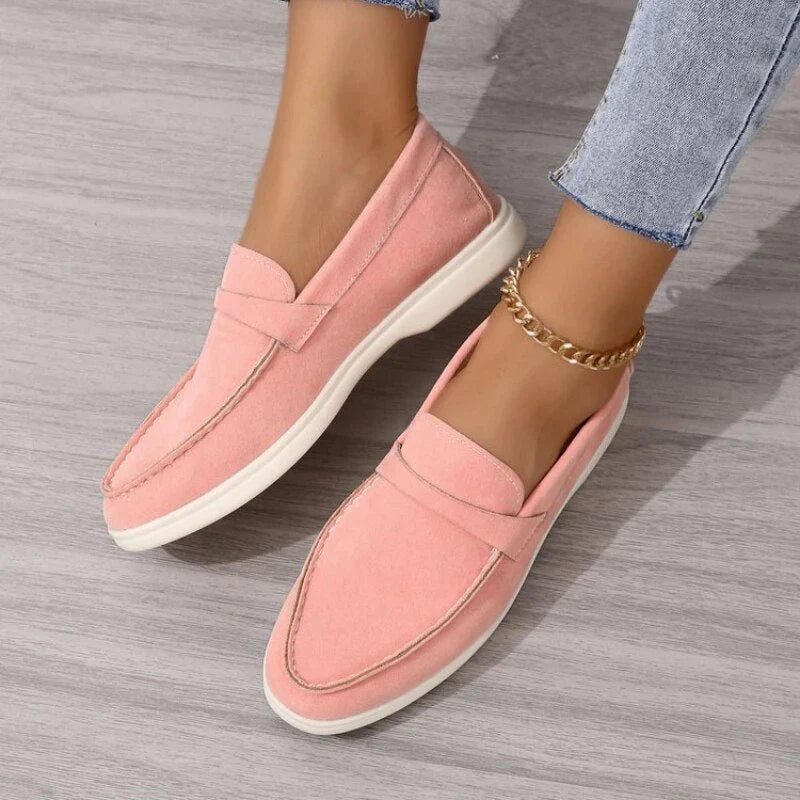 Suède Loafers met Verhoogde Hak en Instapmodel – Elegant & Comfortabel – Helena