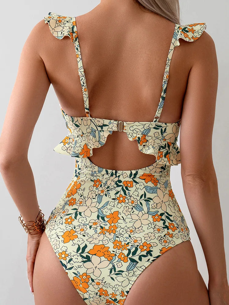 Dames badpak met print en aansluitende pasvorm – elegant & zomers – Élarisse