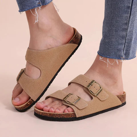 Comfortsandalen met Kurkvoetbed en Verstelbare Gespbandjes – Comfortabel & Veelzijdig – Josceline