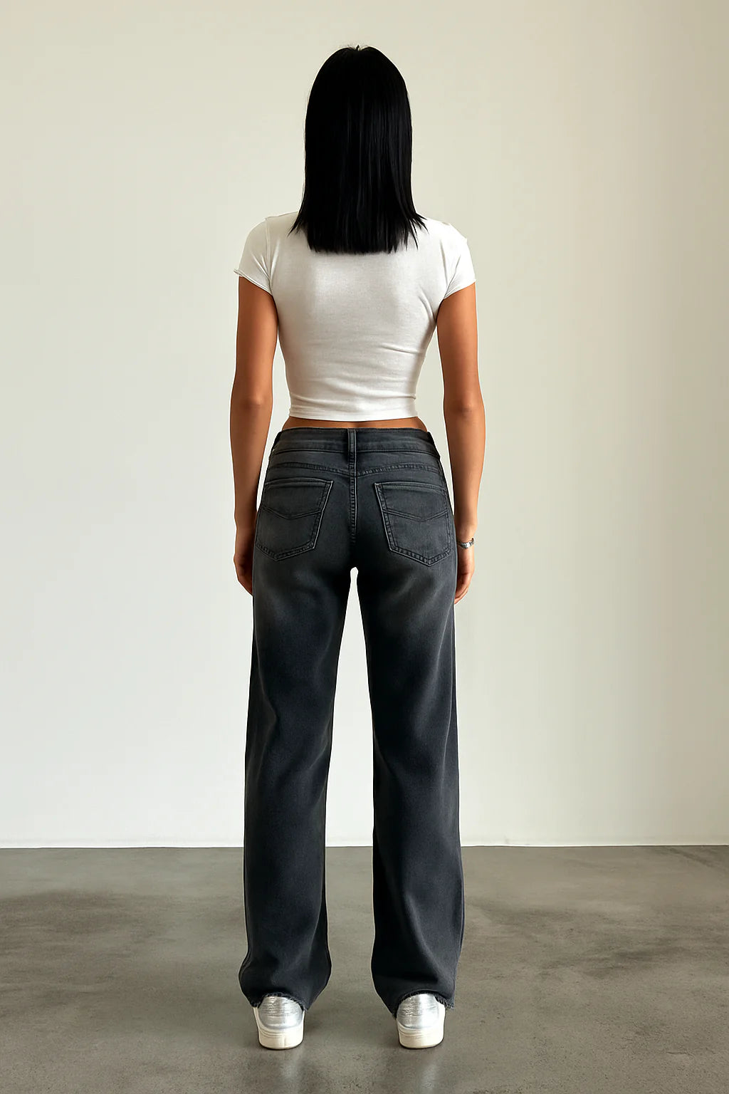 Straight-Leg Jeans met Lage Taille en Enkellengte – Trendy & Comfortabel – Juno