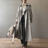 Lange Dames Trenchcoat met Dubbele Knoopsluiting en Reverskraag