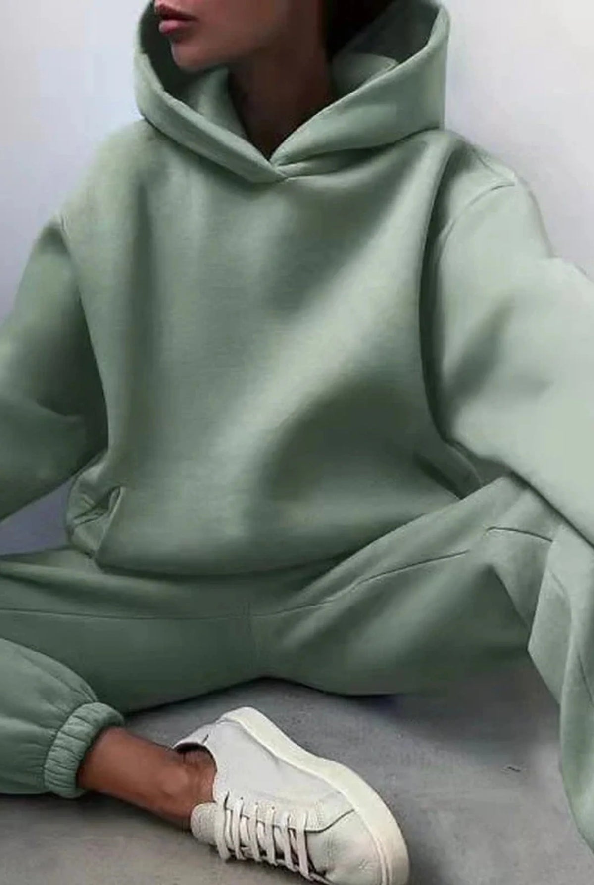 Tweedelige Set met Oversized Hoodie en Wijde Broek – Comfortabel & Casual – Léocadie