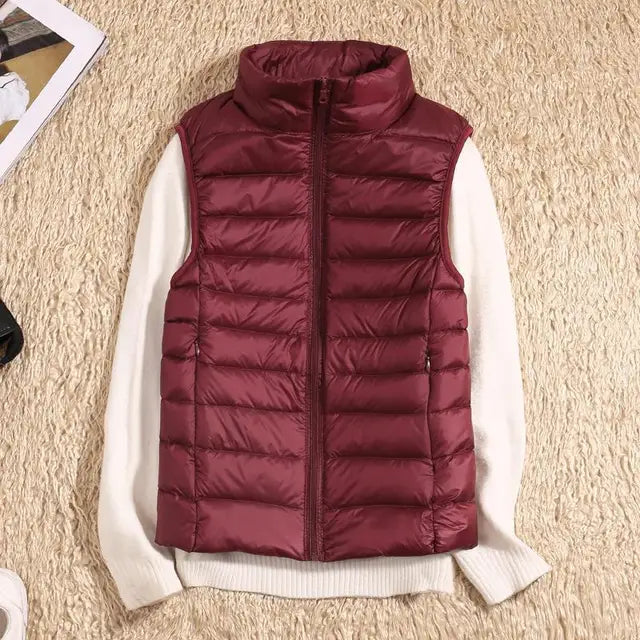 Lichtgewicht getailleerde dames bodywarmer in zwart