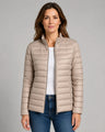 Lichtgewicht Dames Puffer Jas met Staande Kraag en Rits