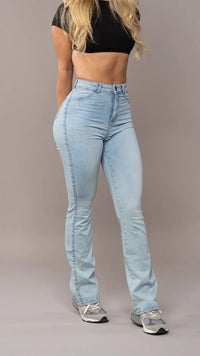Flared Jeans met Hoge Taille en Shaping Effect – Flatterend & Comfortabel – Linda