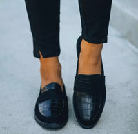 Suède Loafers met Krokodillenprint en Slip-on Design – Luxe & Comfortabel – Liselot