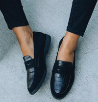 Suède Loafers met Krokodillenprint en Slip-on Design – Luxe & Comfortabel – Liselot