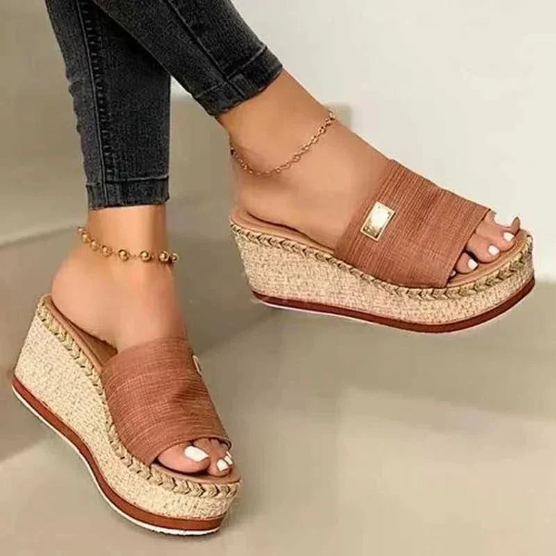 Sandalen met Chique Banden en Faux Leren Voering – Stijlvol & Comfortabel – Lize