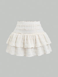 Mini Rok met Ruches en Speelse Print – Luchtig & Vrouwelijk – Lola