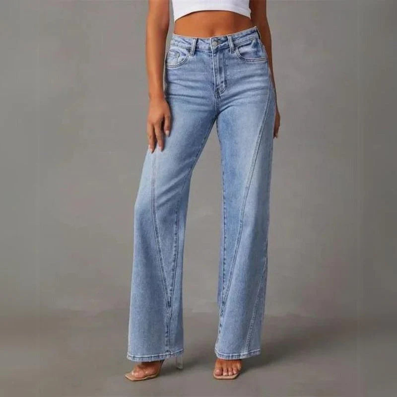 Wijde Denim Broek met Comfort Fit en Wijde Pijpen – Stijlvol & Duurzaam – Lonneke
