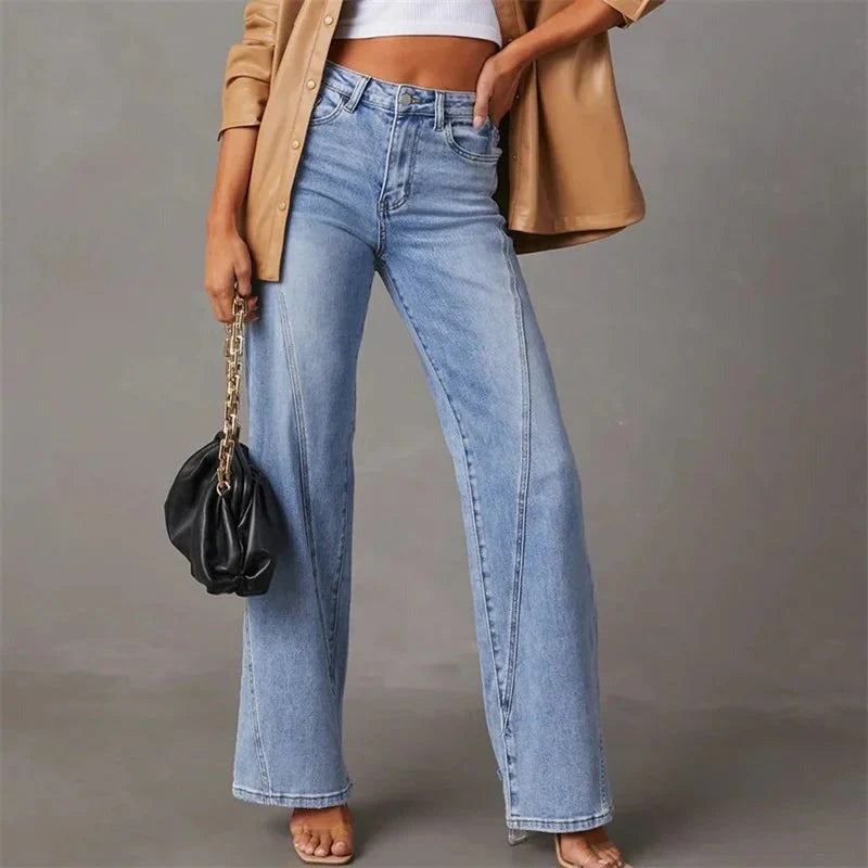 Wijde Denim Broek met Comfort Fit en Wijde Pijpen – Stijlvol & Duurzaam – Lonneke