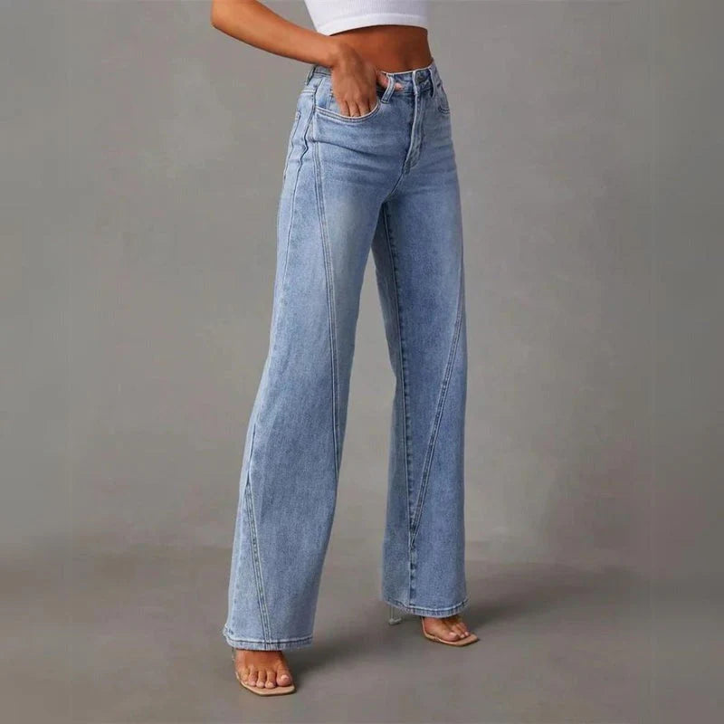 Wijde Denim Broek met Comfort Fit en Wijde Pijpen – Stijlvol & Duurzaam – Lonneke