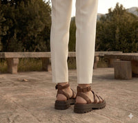 Sandalen met Chunky Zool en Gevlochten Instapper – Comfortabel & Veelzijdig – Lorane