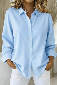 Dames Blouse met Knoopsluiting en Losvallende Pasvorm – Luchtig & Tijdloos – Lorévine