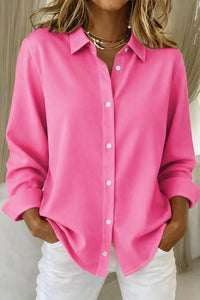 Dames Blouse met Knoopsluiting en Losvallende Pasvorm – Luchtig & Tijdloos – Lorévine