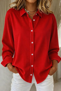 Dames Blouse met Knoopsluiting en Losvallende Pasvorm – Luchtig & Tijdloos – Lorévine