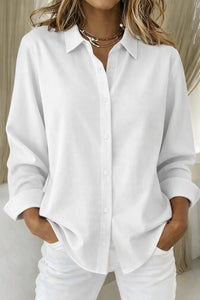 Dames Blouse met Knoopsluiting en Losvallende Pasvorm – Luchtig & Tijdloos – Lorévine