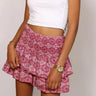 Luchtige Dames Zomerrok Kort met Ruches en Gesmockte Taille