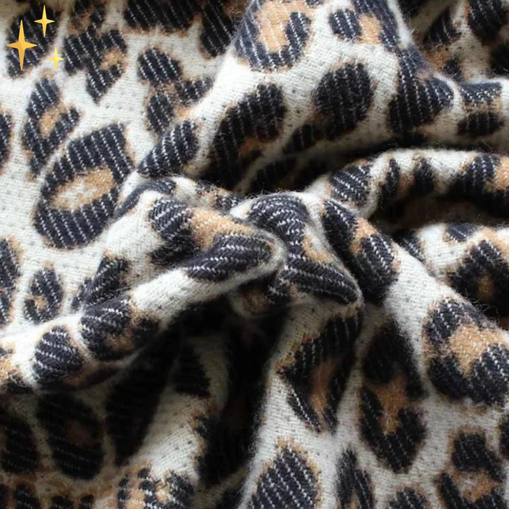 Luipaardprint sjaal voor herfst en winter