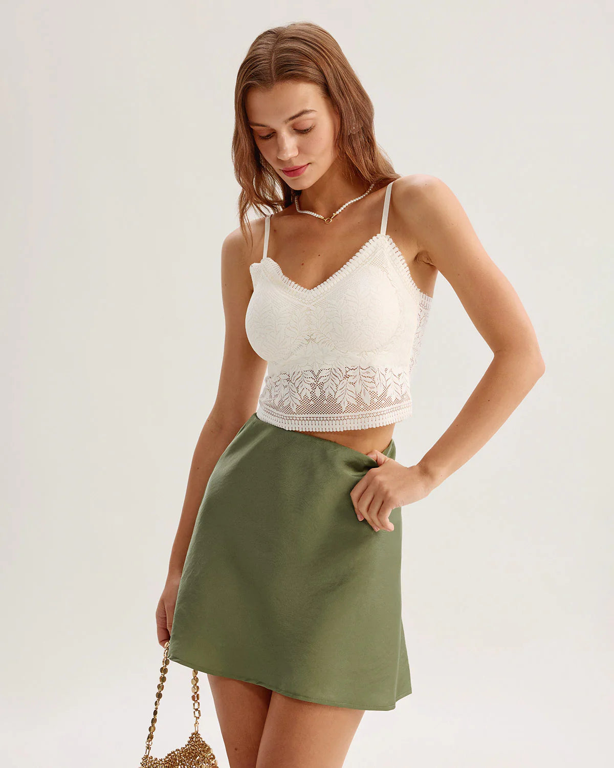 Dames Satijnen Minirok met Elastische Taille en A-Lijn Pasvorm – Elegant & Trendy – Luvessia