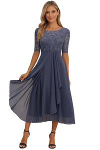 A-Lijn Midi Jurk met Kantdetails – Elegant & Zomers – Lyséline