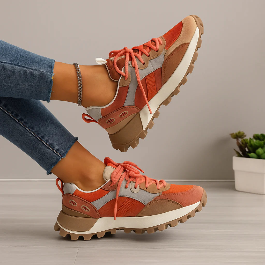 Casual Sneakers met Colorblock Ontwerp – Comfortabel & Veelzijdig – Maaike