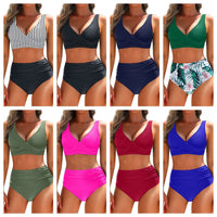 Bikiniset met Figuurvormend Topje en Hoge Taille Shorts – Flatterend & Zomers – Maëlise