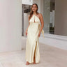 Rugloze Maxi Jurk met Open Rug en Vloeiend Silhouet – Elegant & Verleidelijk – Maëlite